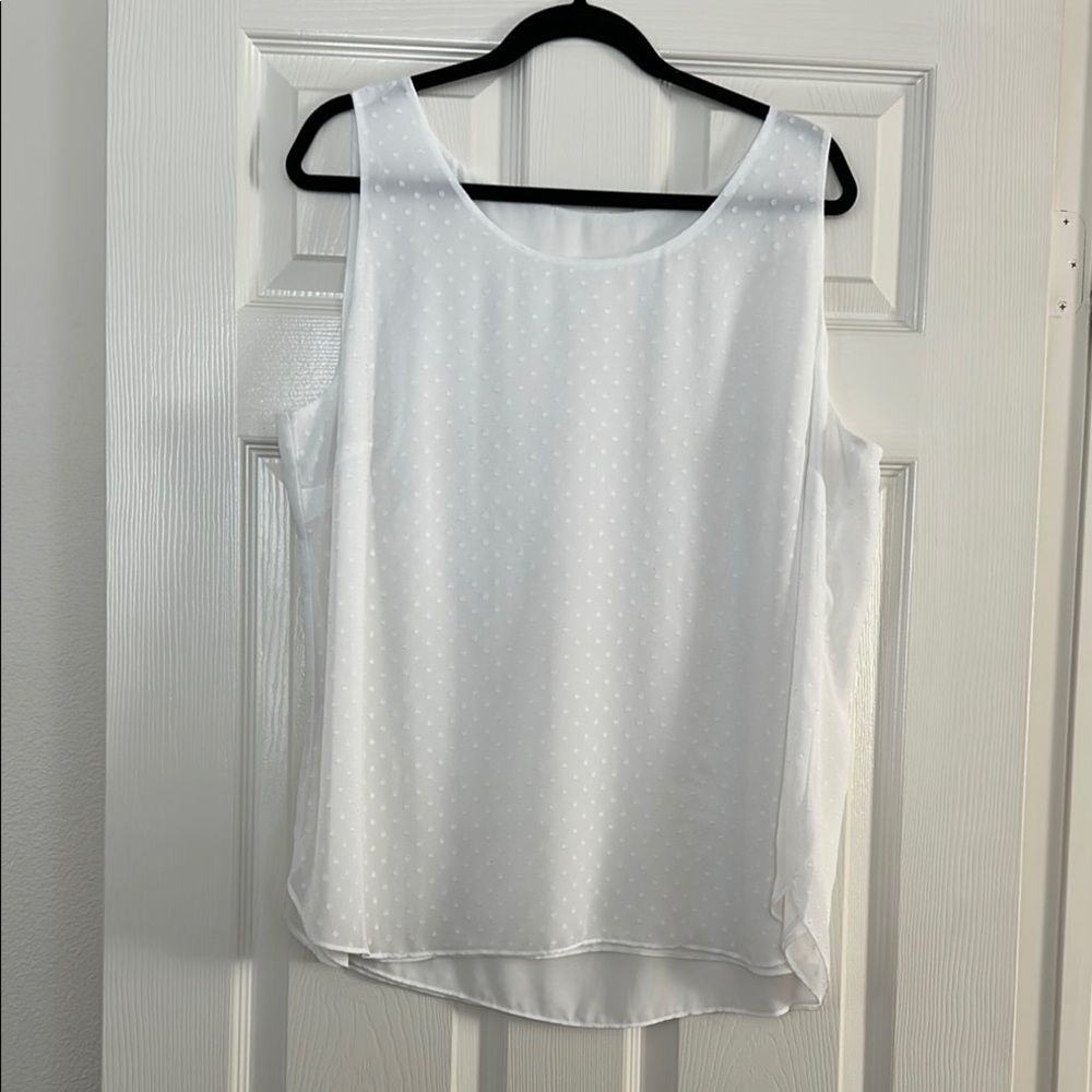Chic White Polka Dot Tank Top